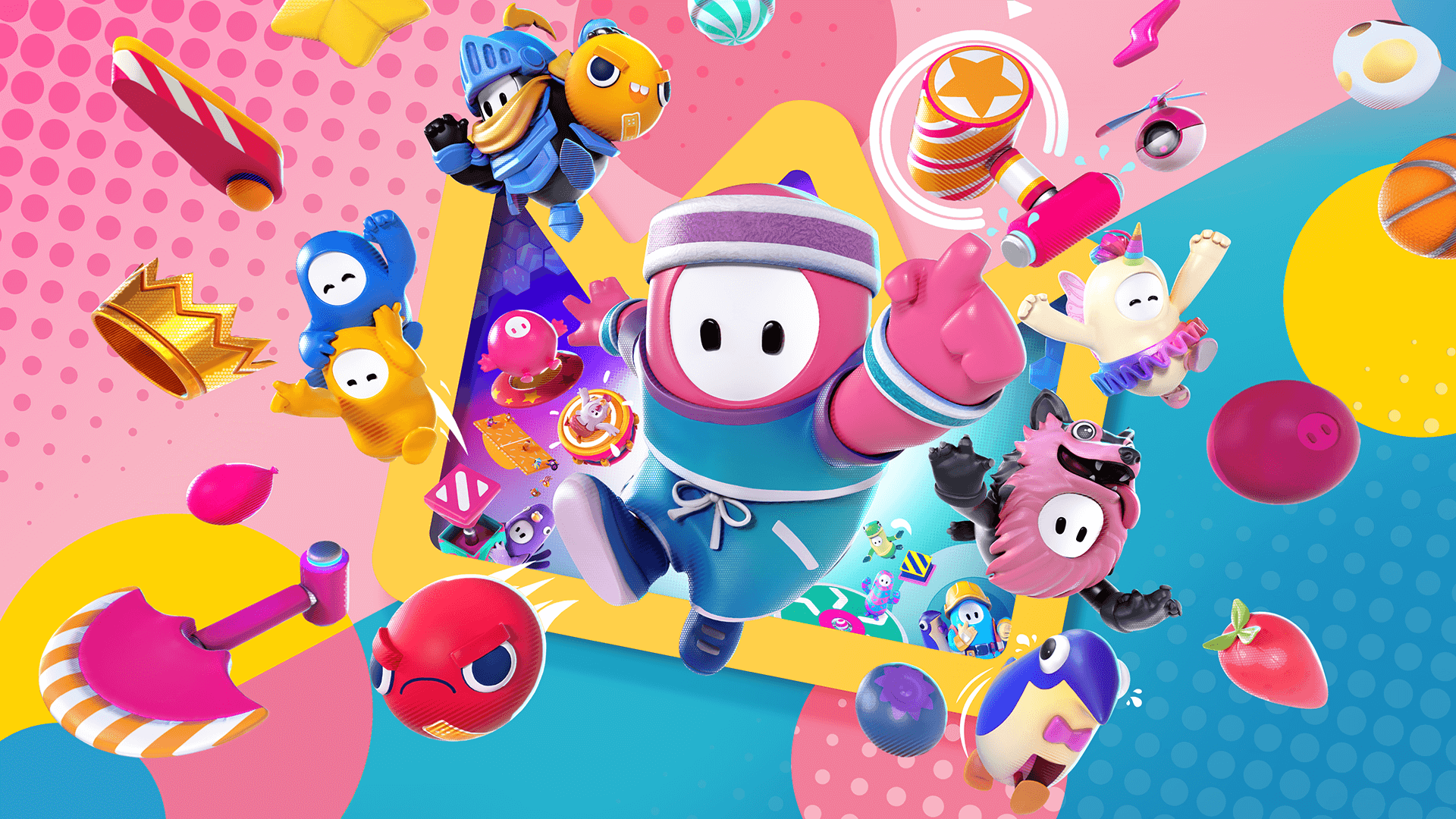 Artwork from the game Fall Guys.
